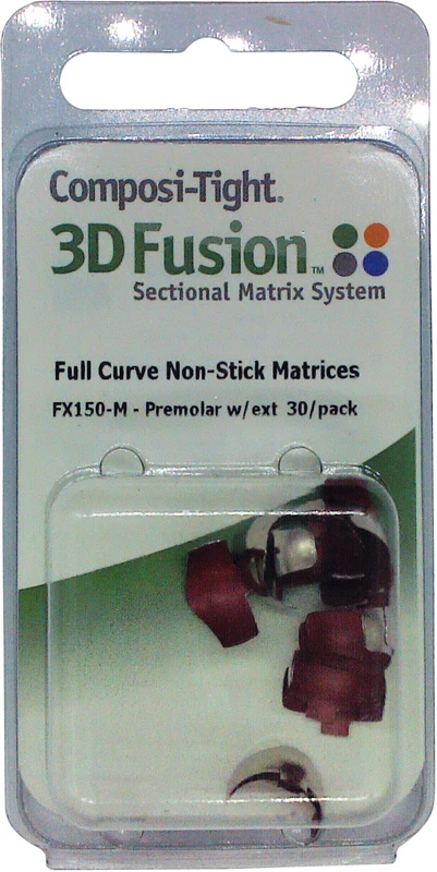 Composi-Tight® 3D Fusion™ Packung 30 Matrizenbänder rot, 6 mm, für Prämolare