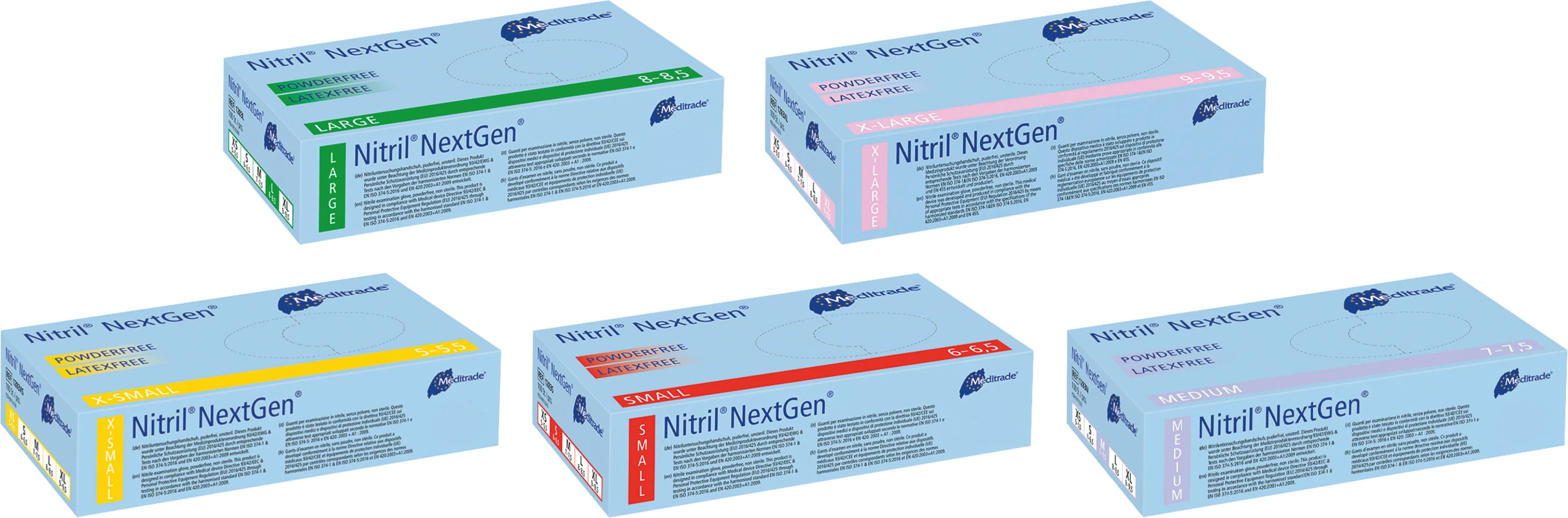 Nitril® NextGen® Packung 100 Stück puderfrei, hell-blau, L