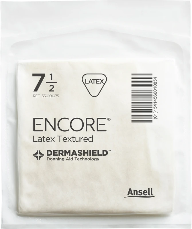 ENCORE® Latex Textured Packung 50 Paar puderfrei, natur, Größe 8