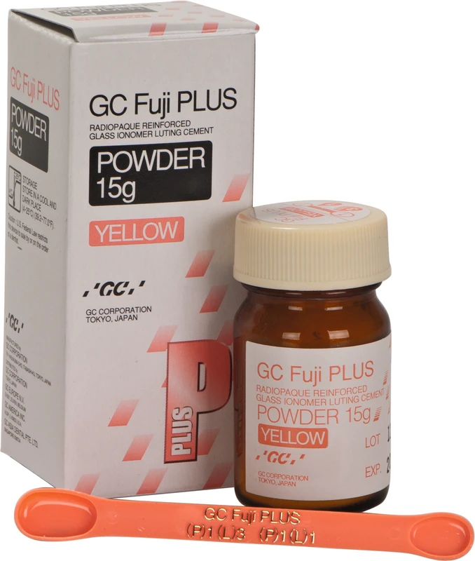 GC Fuji PLUS Packung 15 g Pulver yellow GC Fuji PLUS GC
