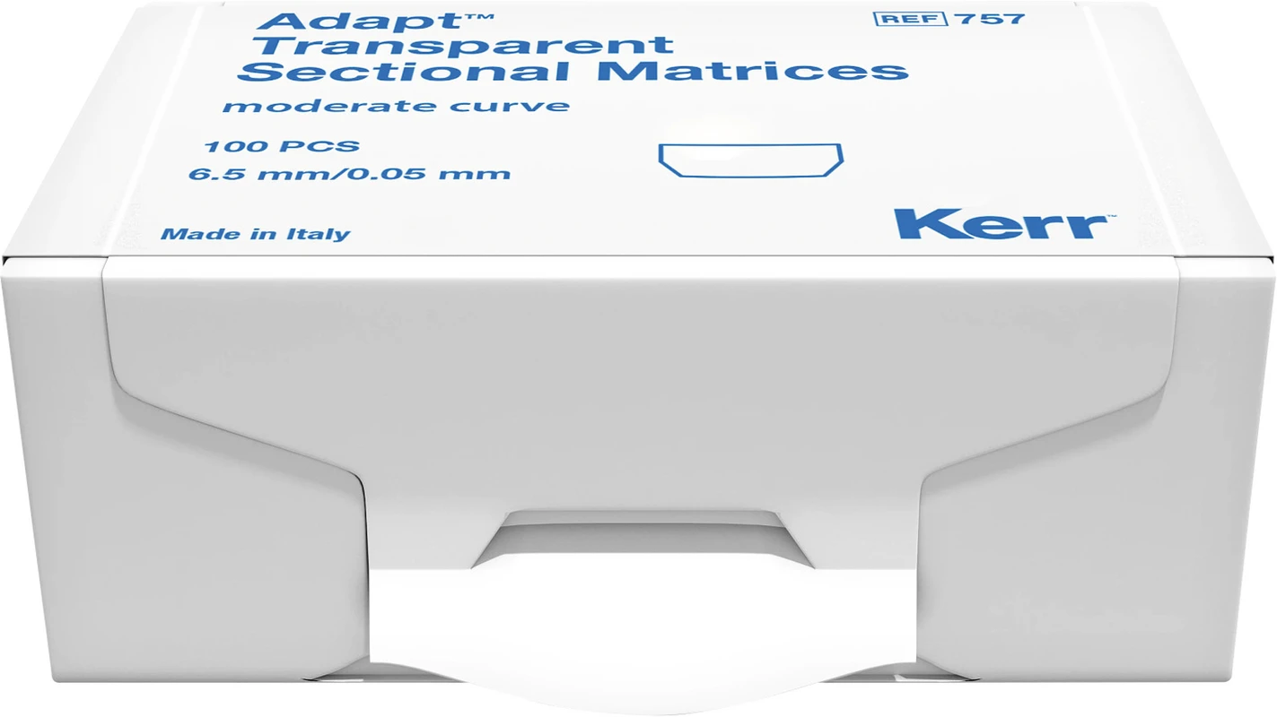 Sectional Matrizen Napa. 100 Stück trans., H6,5mm, St0,05mm, mäßig gewölbt