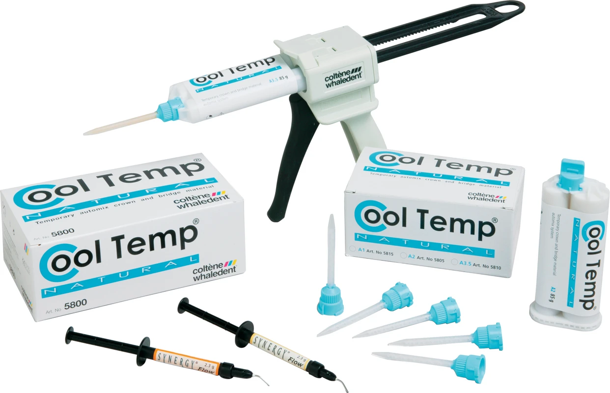 Cool Temp® NATURAL Packung 50 ml Doppelkartusche A2, 10 Mischkanülen blau