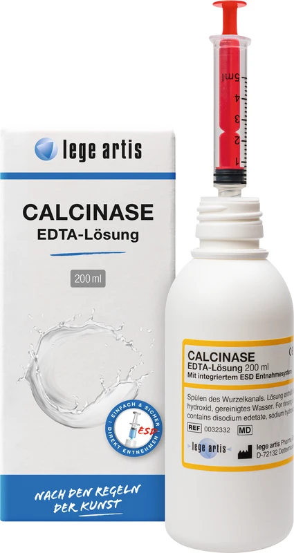 CALCINASE EDTA-Lösung Flasche 200 ml Lösung mit ESD-Entnahmesystem