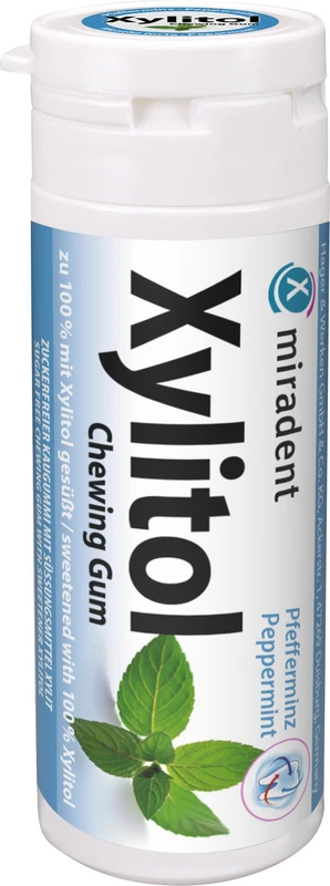 Xylitol Chewing Gum Dose 30 Stück Pfefferminz