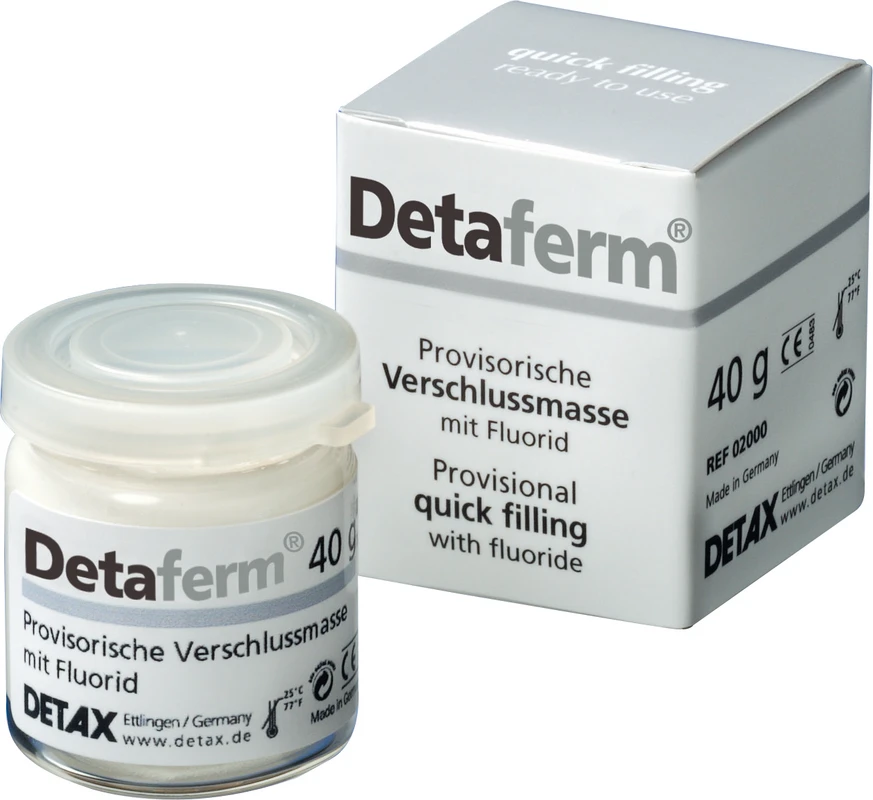 Detaferm® Packung 40 g Glas-Tiegel weiß opaque Sterilisationsrollen R / RB Steriking