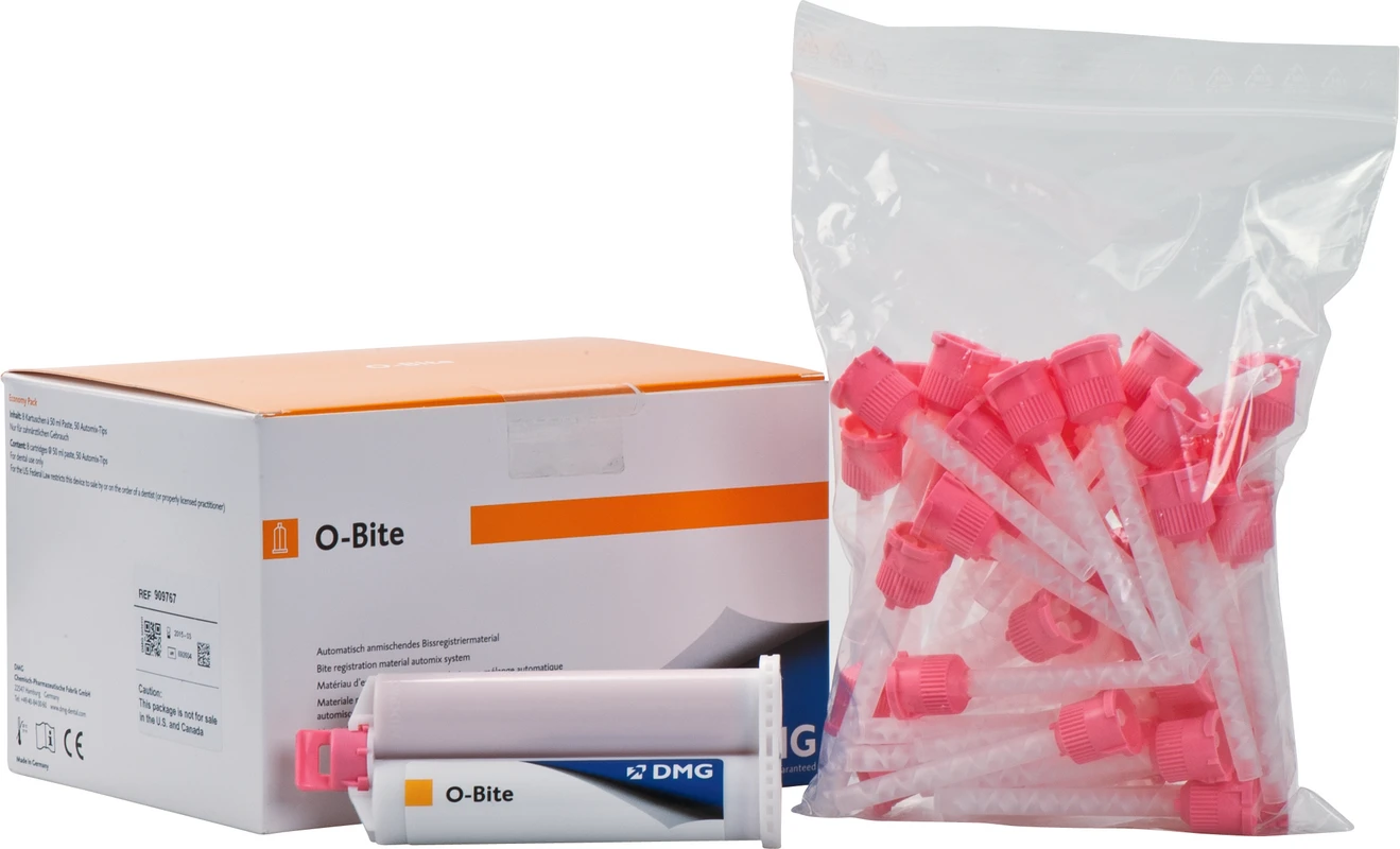 O-Bite Großpackung 8 x 50 ml Doppelkartusche, 50 Automix-Tips