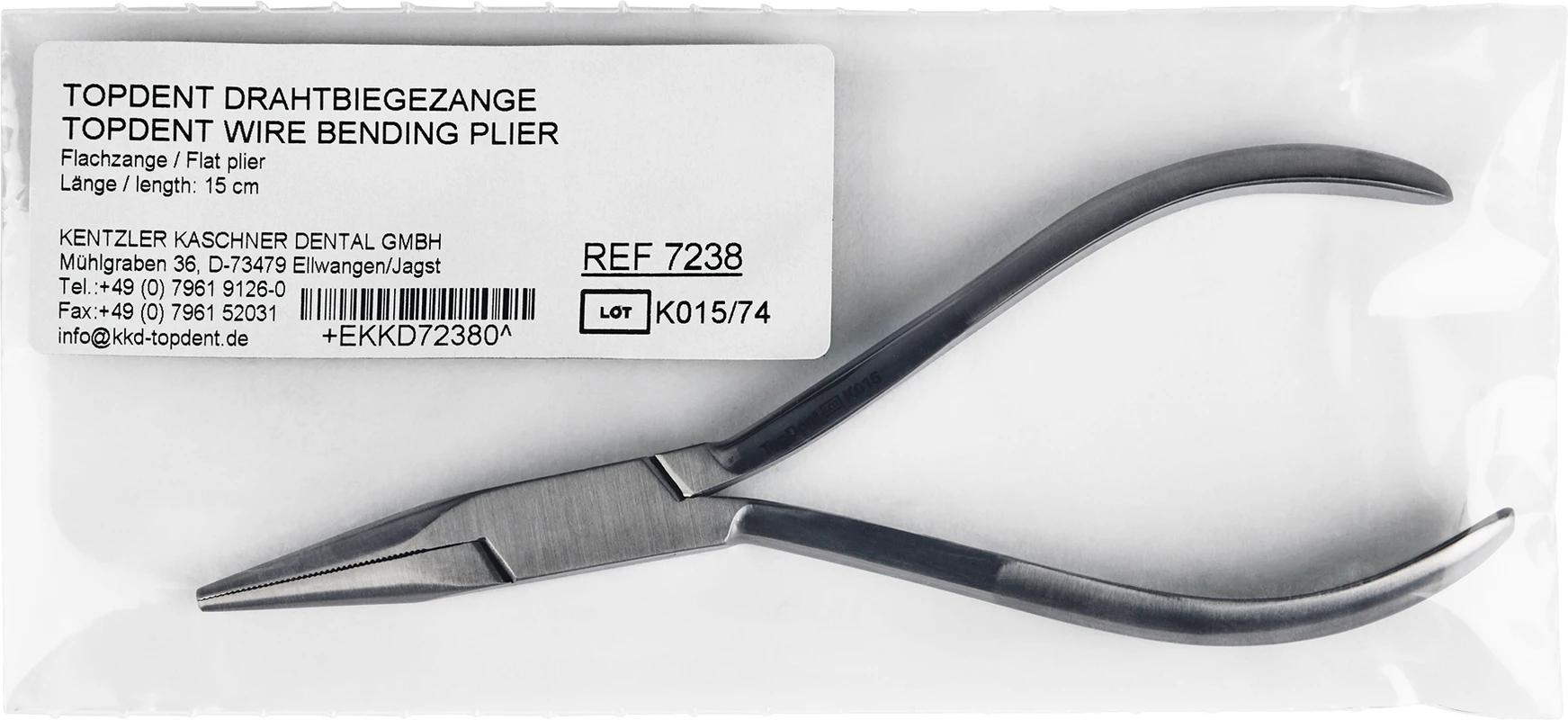 TOPDENT Flachzange Stück 07238