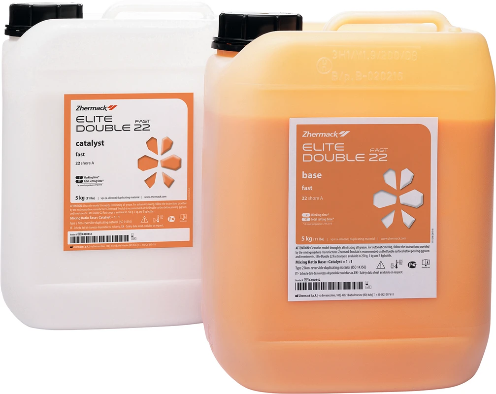Elite Double 22 Karton 5 kg Kanister Base, 5 kg Kanister Katalysator, orange, schnellabbindend