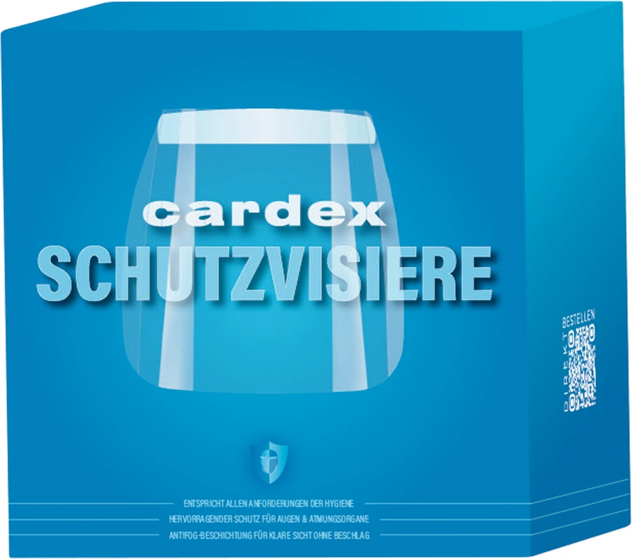Cardex-Schutzbrille/Schutzvisier Stück groß 21,5 cm, weiß