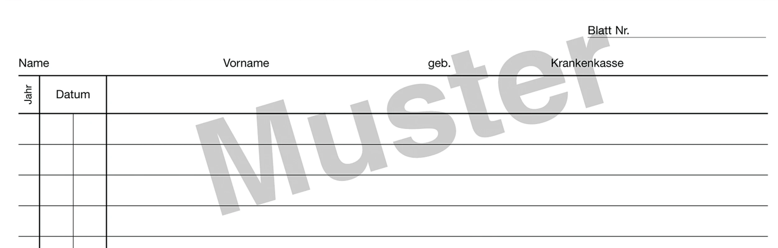 Krankenblatt M1 Spitta Verlag