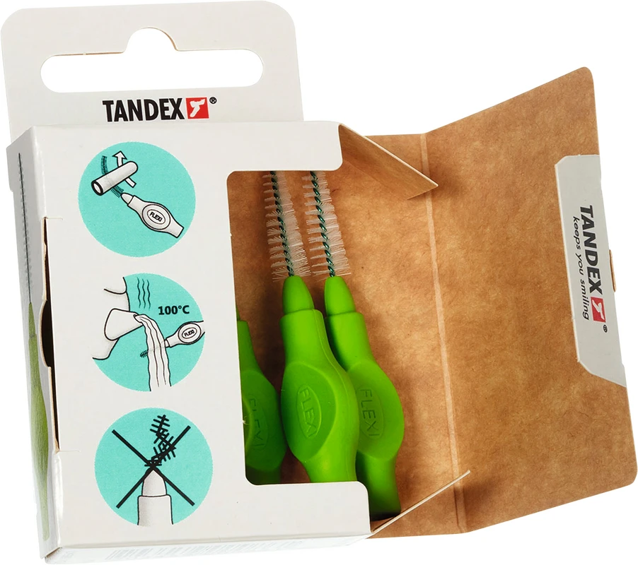 FLEXI® Interdentalbürsten PHD Packung 6 Stück lime, PHD 1.6 (Ø 1 mm), ISO 5