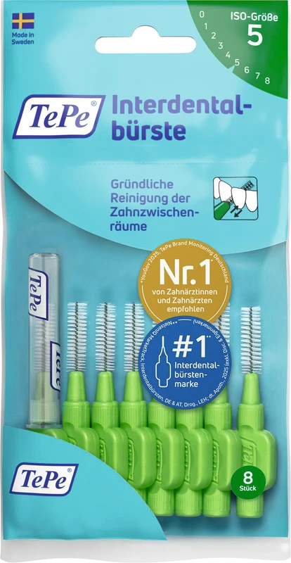 TePe® Interdentalbürsten Original Packung 8 Stück grün, Ø 0,8 mm