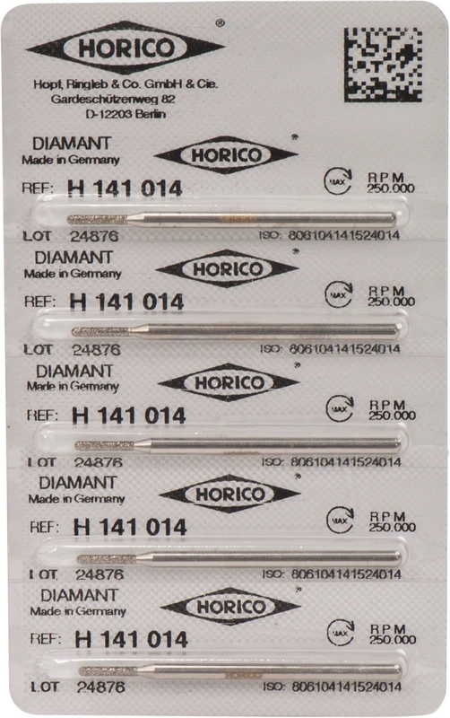 Diamantschleifer H 141 Packung 5 Stück HP, Figur 141, 8 mm, ISO 014