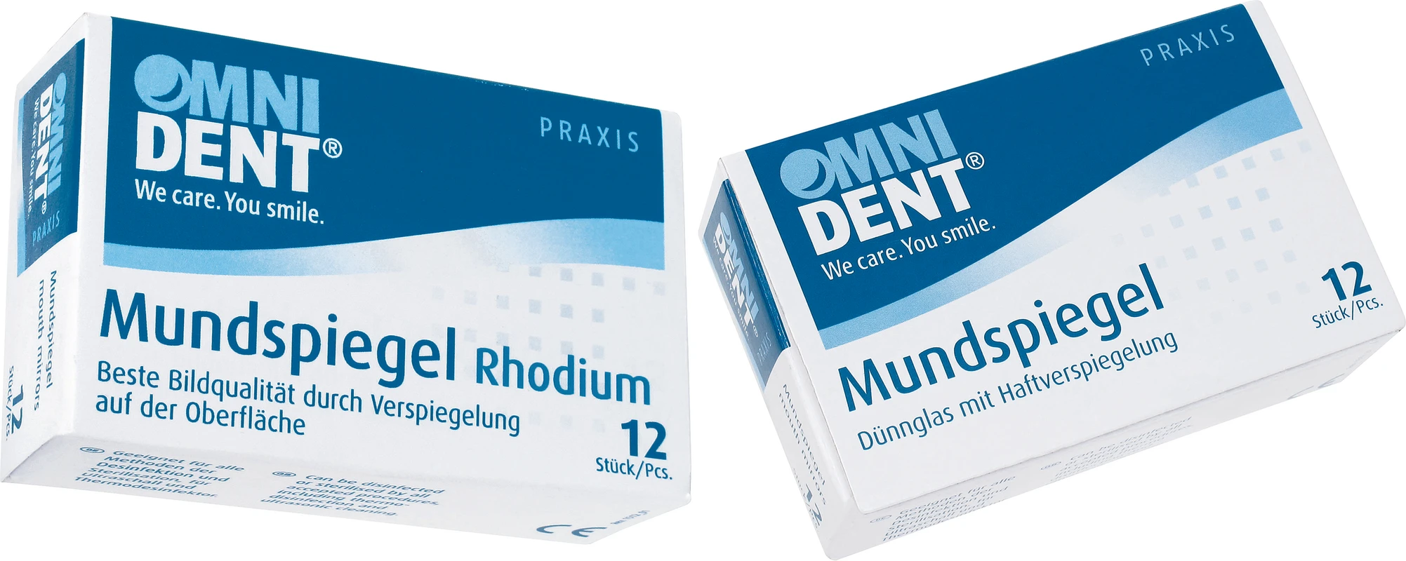 Mundspiegel Packung 12 Stück Rhodium Nr. 4 plan 22 mm Mundspiegel OMNIDENT