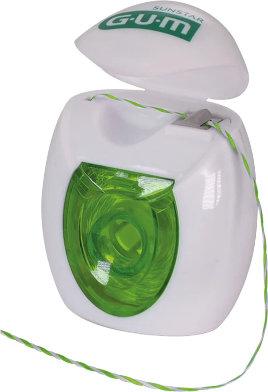 GUM® TWISTED FLOSS Packung 30 m, gewachst, Minze-Grüntee-Geschmack