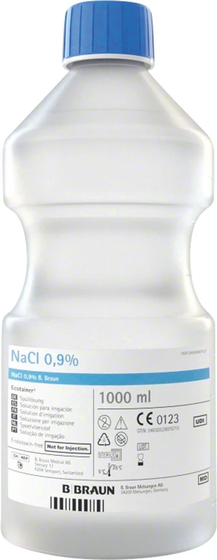 NaCl 0,9% Spüllösung Flasche 1 l Ecotainer NaCl 0,9% Spüllösung B. Braun