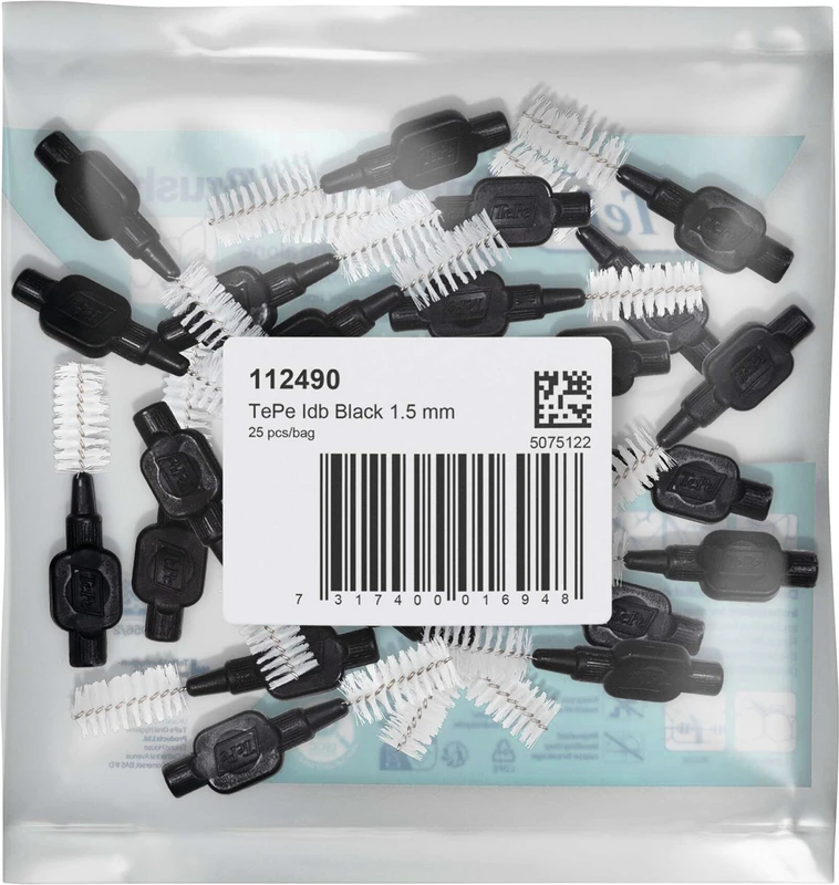 TePe® Interdentalbürsten Original Packung 25 Stück schwarz, Ø 1,5 mm