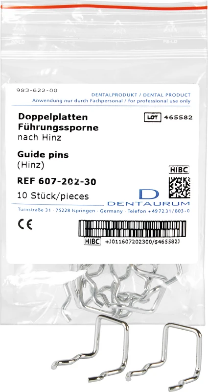 Doppelplatten Führungssporne Dentaurum