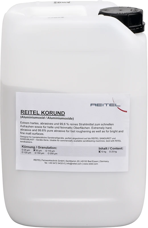 Glanzstrahlperlen Kanister 10 kg 50 µm