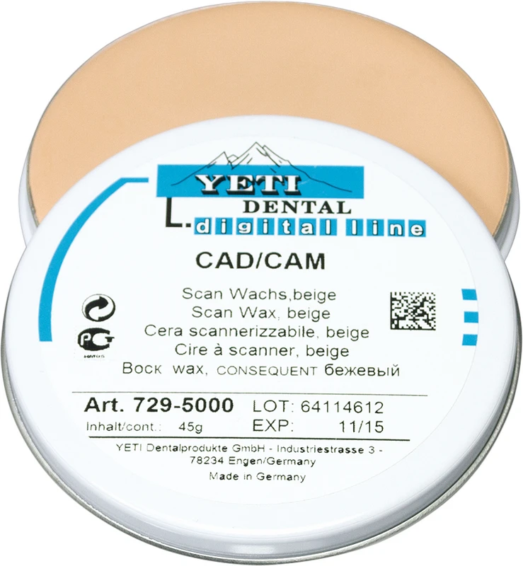 CAD/CAM Scan Wachs Dose 45 g Wachs beige