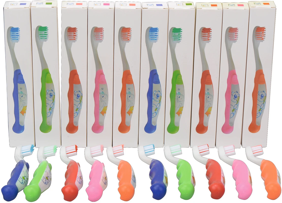 Kinderzahnbürsten mit Motiv Packung 10 Stück Bär