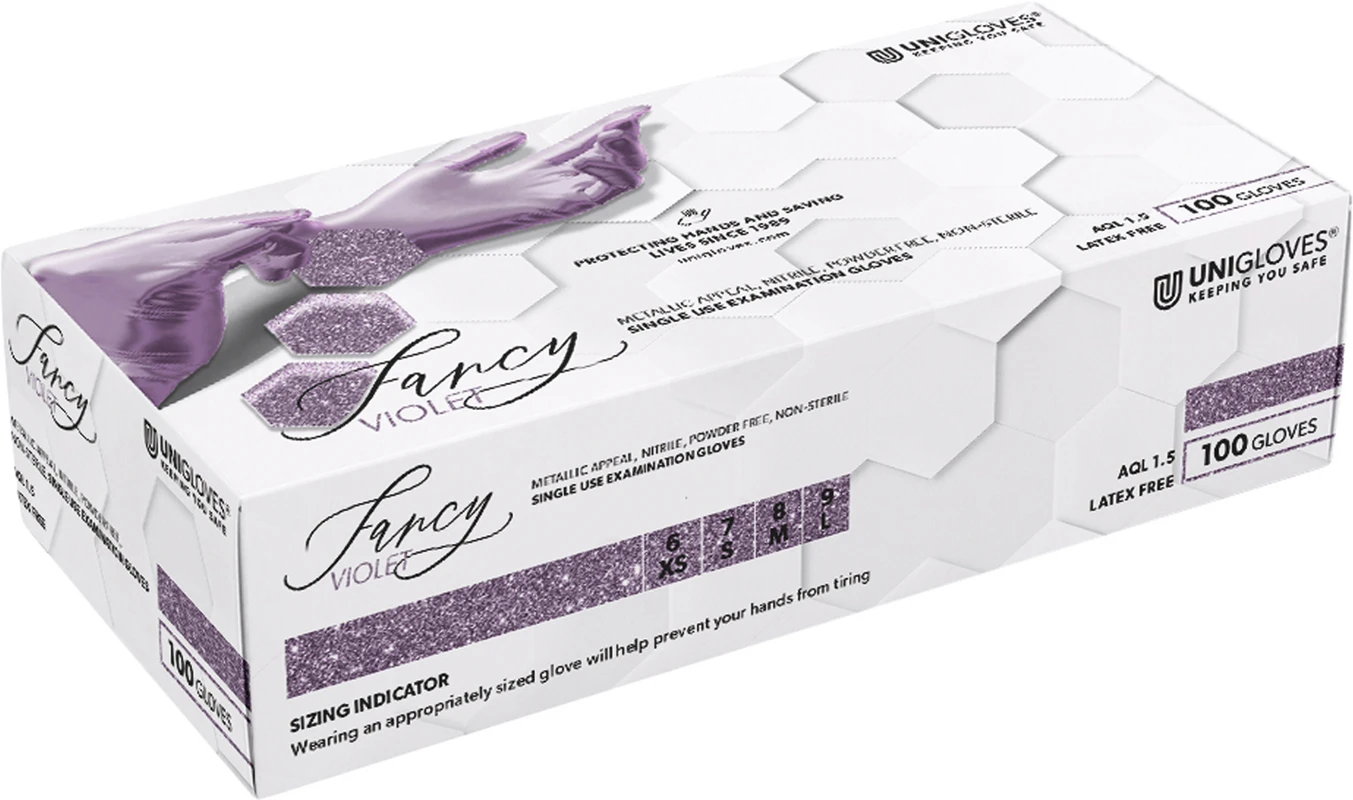 FANCY VIOLET Packung 100 Stück puderfrei, violett, M