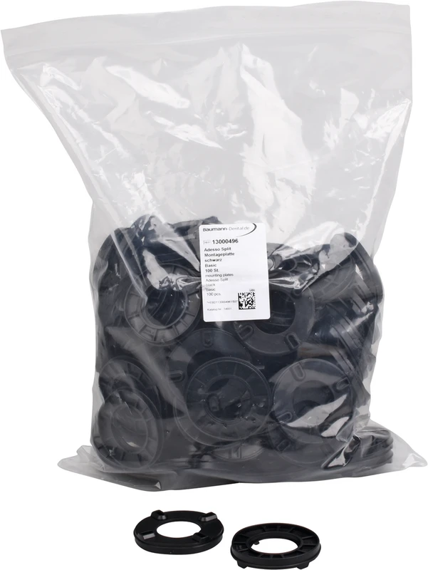 adesso Split® Montageplatten Packung 100 Stück schwarz, Basic