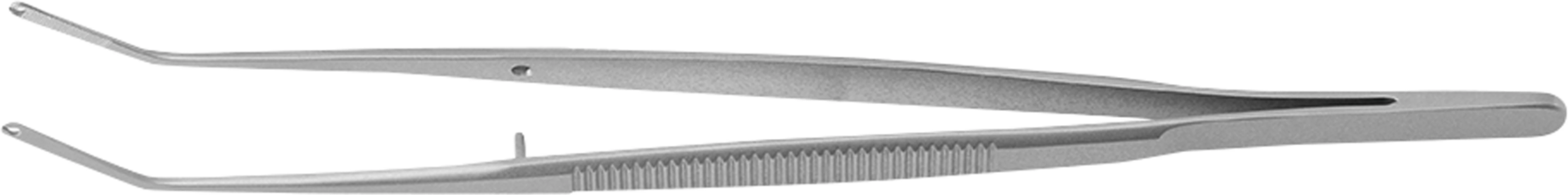 Korn Nahtpinzette Stück 15,5 cm, 1,3 mm, gewinkelt