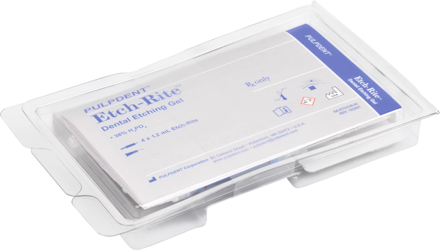 Etch Rite™ Packung 4 x 1,2 ml Spritze 38 %, 8 Nadelansätze