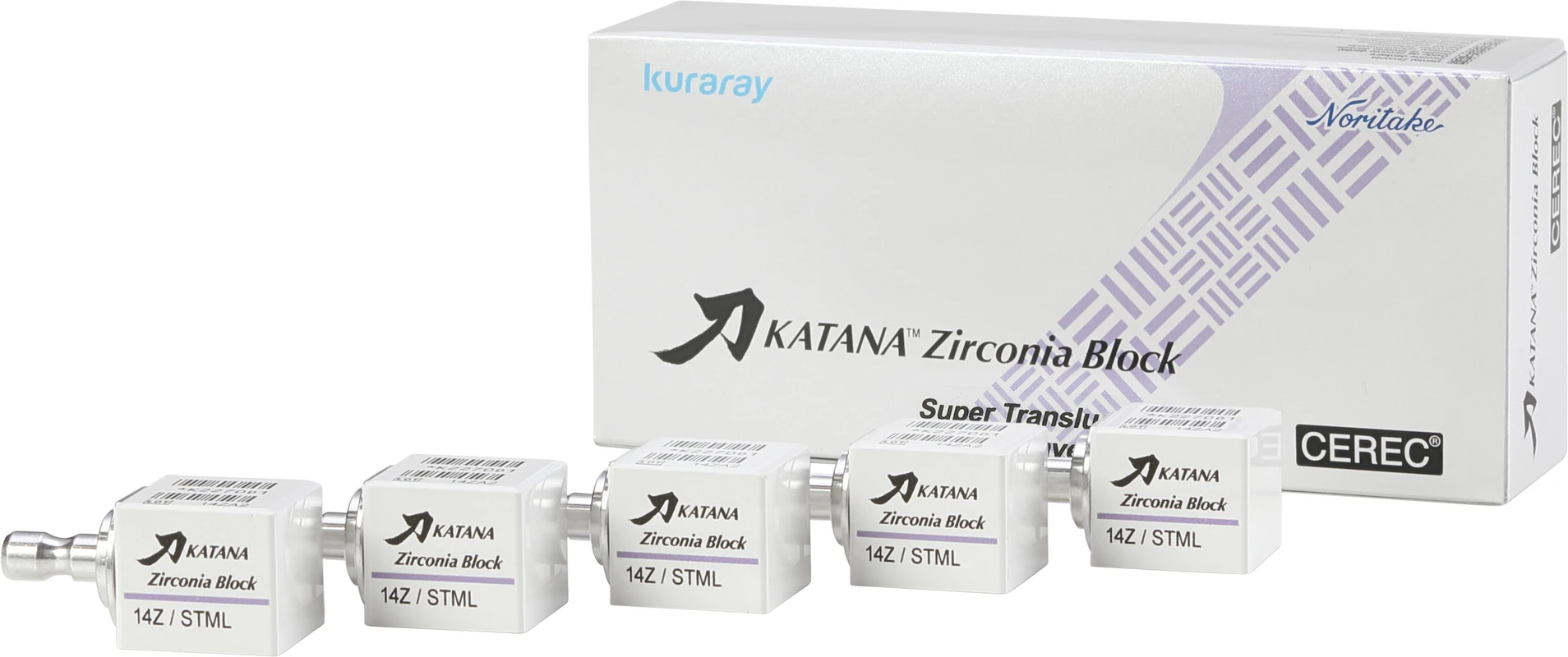 KATANA™ Zirconia Block Packung 5 Stück Größe 14Z, B2