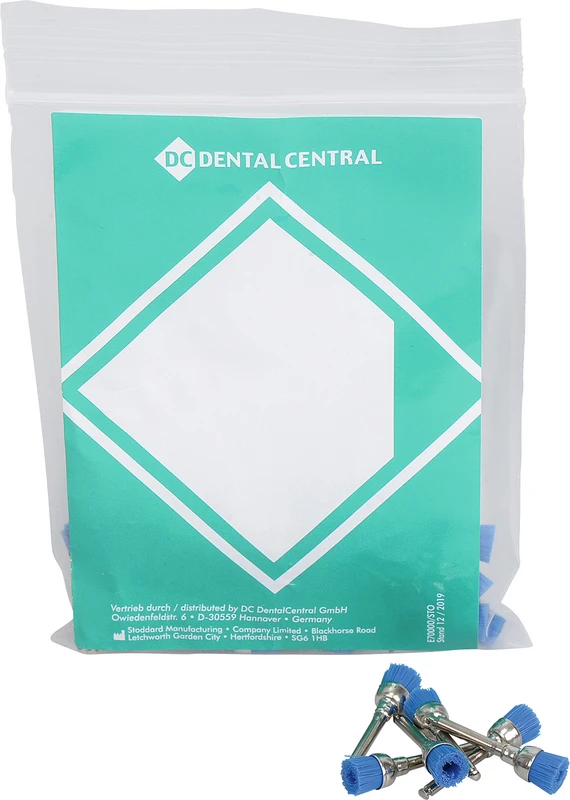 DC Zahnreinigungsbürsten Packung 50 Stück dunkelblau, hart