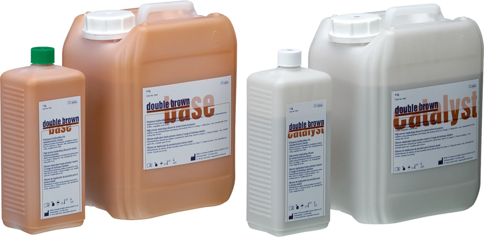 double brown Packung 1 kg Flasche Base, 1 kg Flasche Katalysator