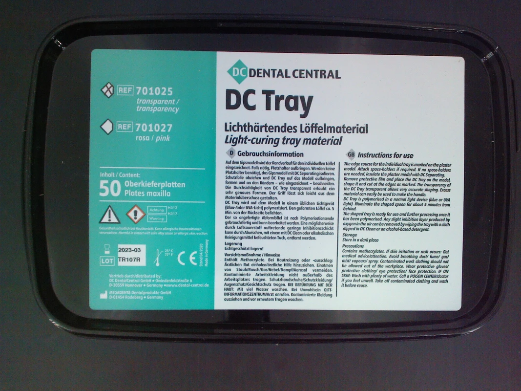 DC Tray Packung 50 Stück transparent, für OK
