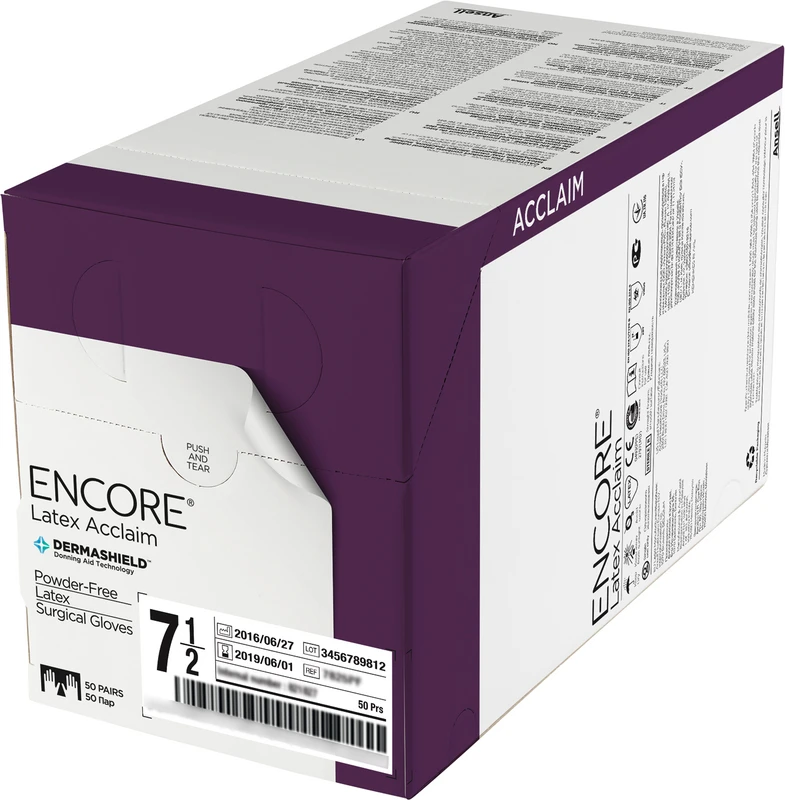 ENCORE® Latex Acclaim Packung 50 Paar puderfrei, natur, Größe 6,5