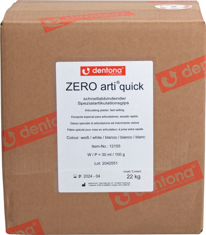 ZERO arti® quick Karton 22 kg weiß ZERO arti® quick Karton 22 kg weiß