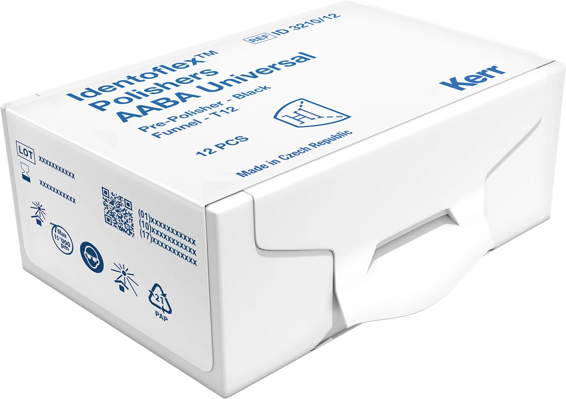 AABA-Dental™ Universal Packung 12 Stück unmontiert, schwarz, Figur Kelch