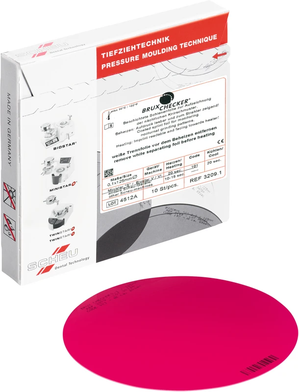 BRUX CHECKER® Packung 10 Stück rot, Ø 125 mm, Stärke 0,1 mm