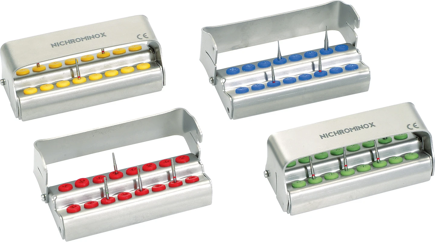 PLUG IN Stück für 40 Instrumente (4 Reihen a 10 Löcher, verschiedene Farben), 10,9 x 8 x 3,5 cm