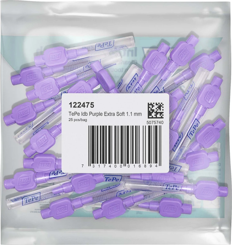TePe® Interdentalbürsten Extra Soft Packung 25 Stück lila, Ø 1,1 mm