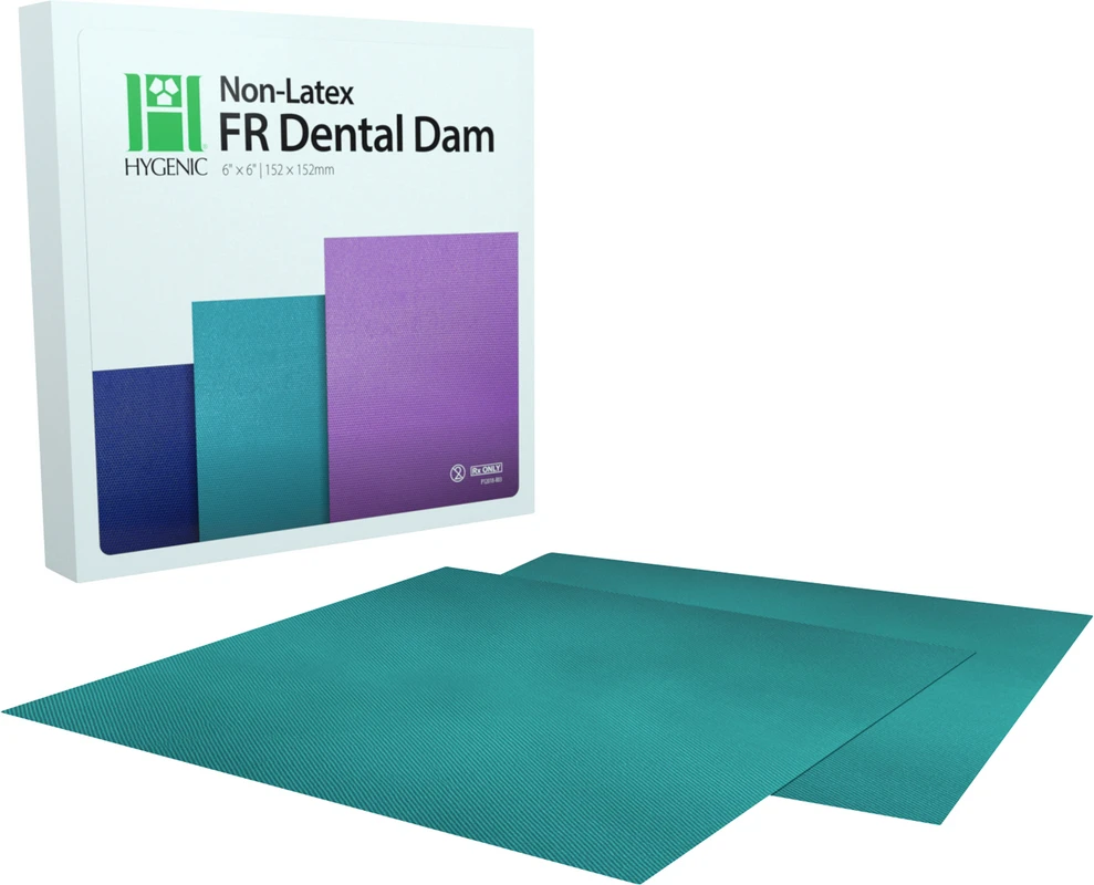 Hygenic HR Dental Dam Non-Latex Packung 30 Blatt 6"x 6" grün