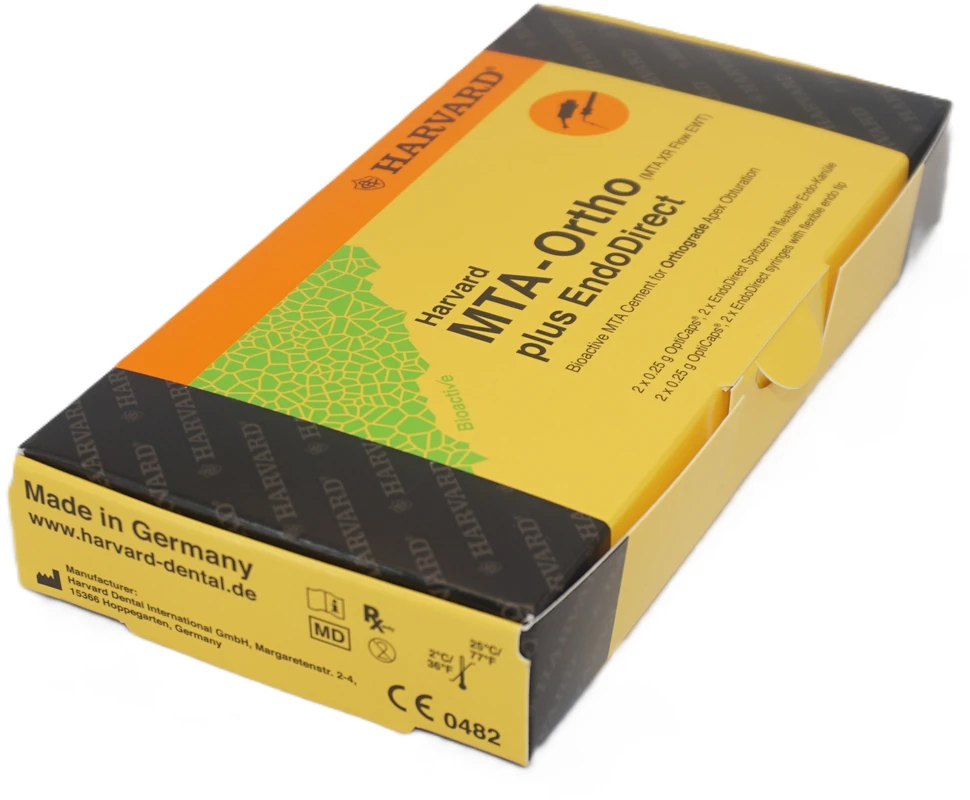 Harvard MTA XR Flow EWT OptiCaps® &amp; EndoDirect Spritze (MTA-Ortho plus EndoDirect) Harvard Dental International