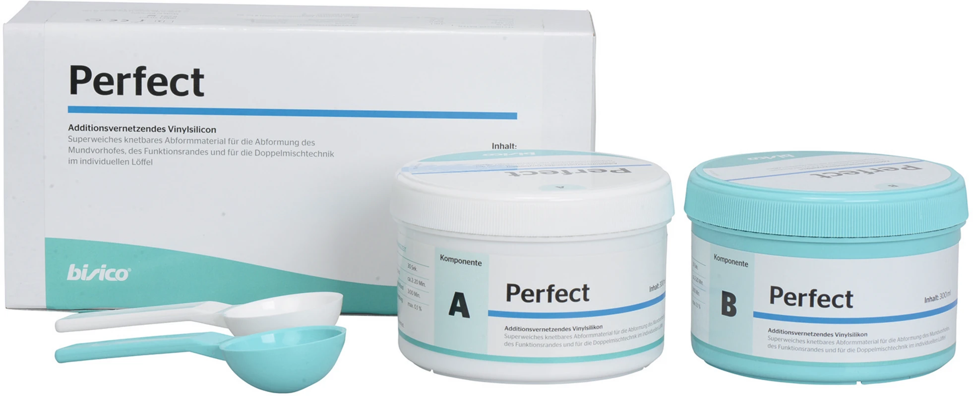 bisico® Perfect Packung 300 ml Dose Komponente A, 300 ml Dose Komponente B, super-softputty