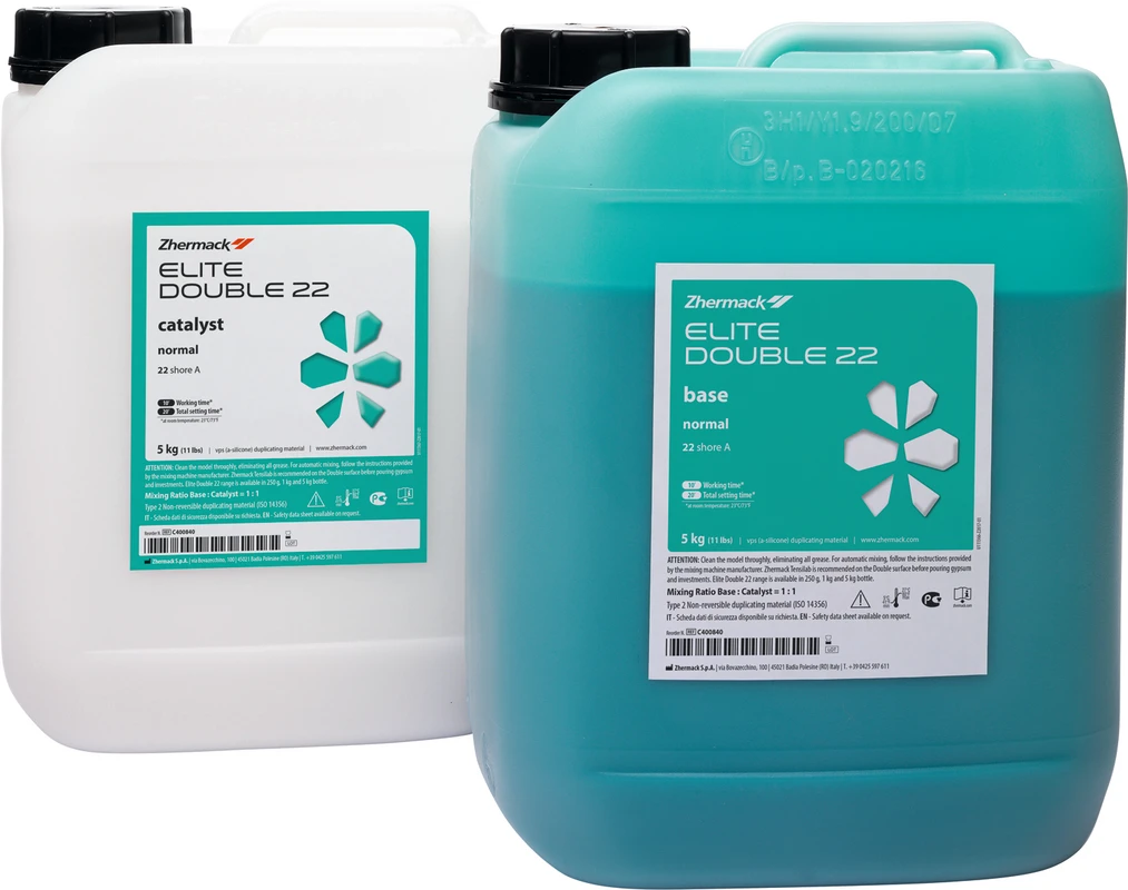 Elite Double 22 Kanister 5 kg Flasche Base, 5 kg Kanister Katalysator, türkis, normalabbindend