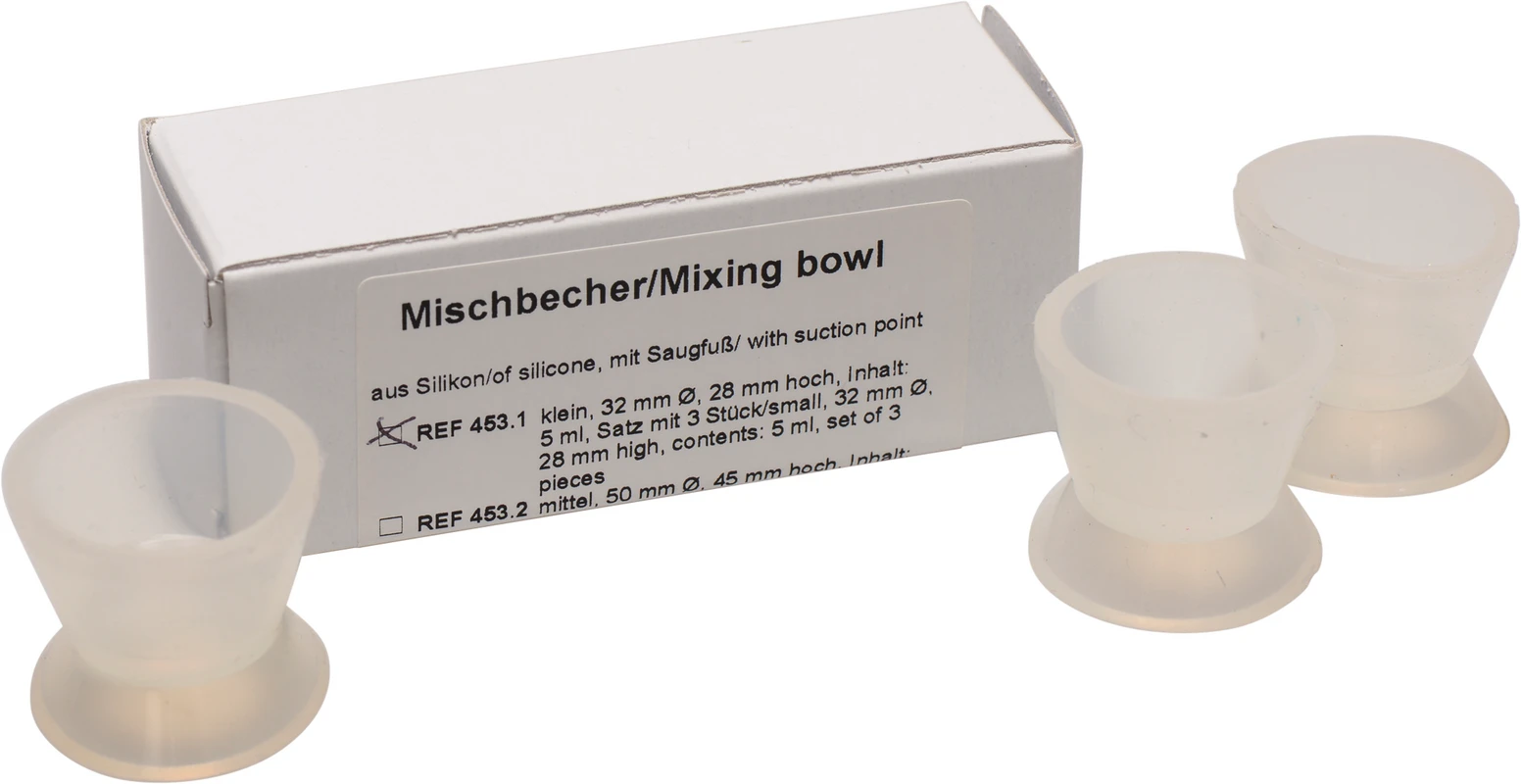 Anmischbecher Packung 3 Becher klein Ø 32 mm, für ca. 5 ml