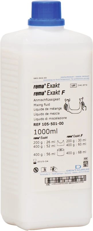rema® Exakt Flasche 1 l Flüssigkeit rema® Exakt Dentaurum