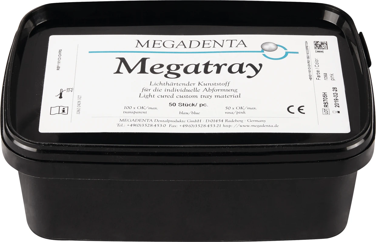 MEGATRAY Löffelplatten Packung 50 Stück OK, rosa MEGATRAY Löffelplatten MEGADENTA