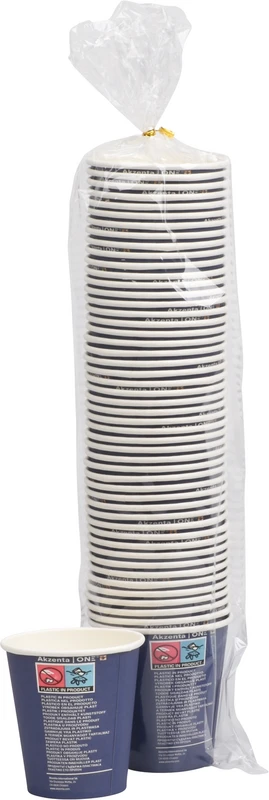 Akzenta ONE Pappbecher Karton 20 x 50 Stück magic blue, 180 ml