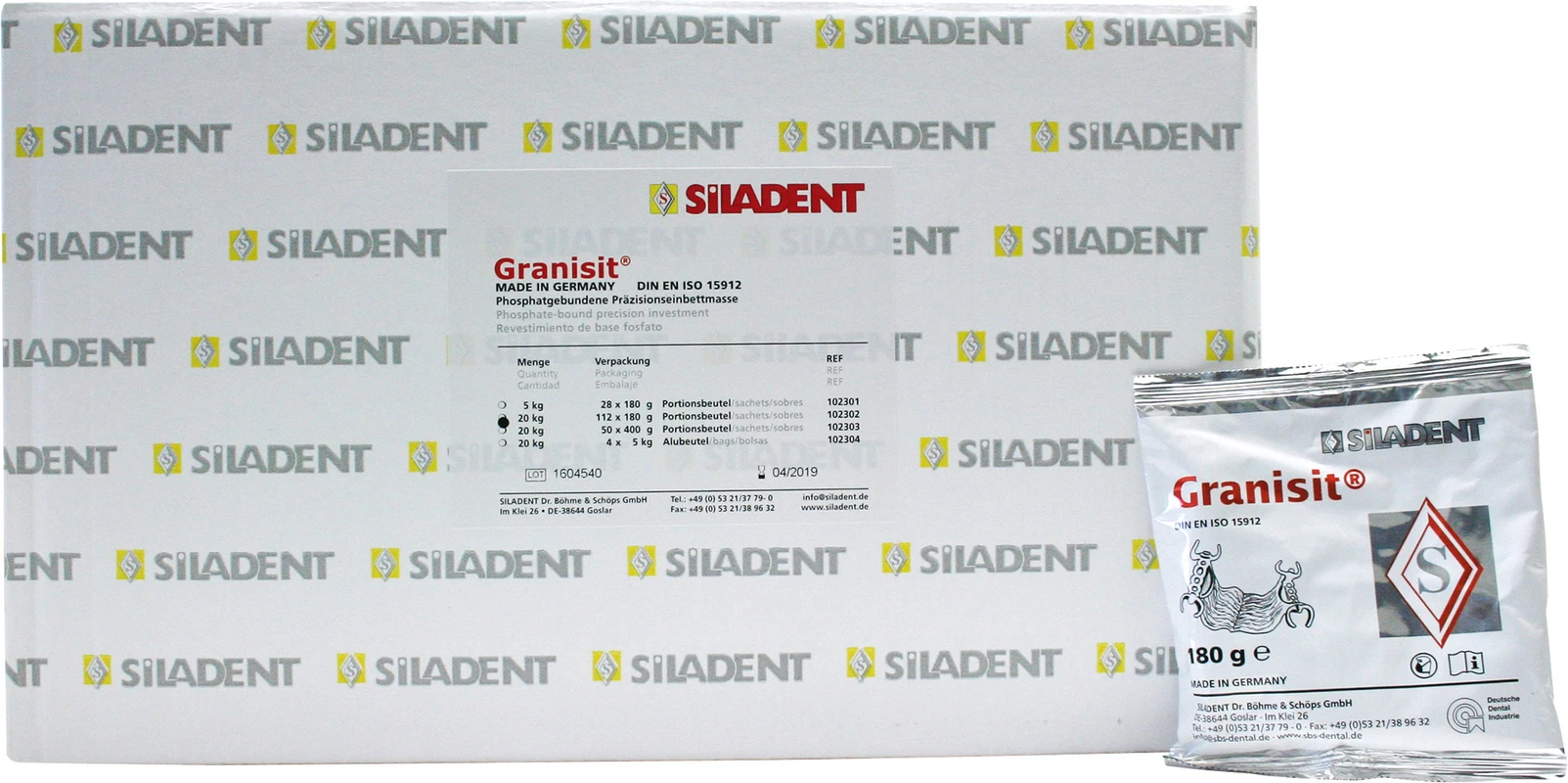 Granisit® Karton 112 x 180 g Beutel Granisit® SILADENT