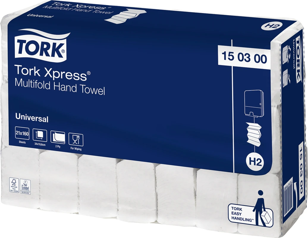 TORK Xpress® Multifold Handtücher Packung 21 x 260 Stück Universal 2-lagig, weiß