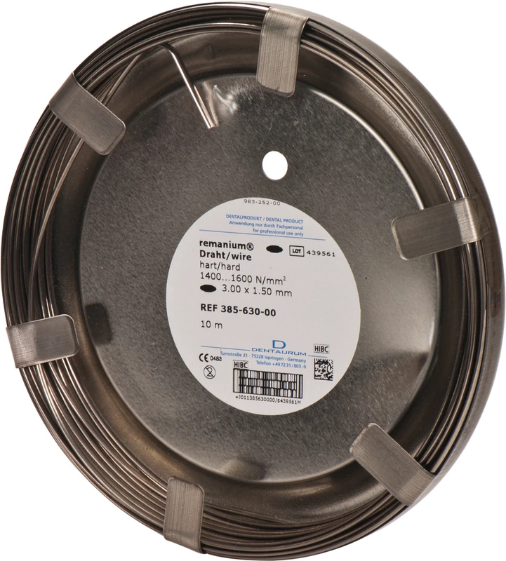 remanium® Draht Rolle oval, hart, Ø 3,00 x 1,50 mm